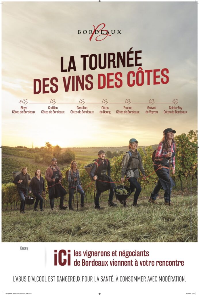 Visuel pour les Vins de Bordeaux. DA et graphisme Agence GULFSTREAM